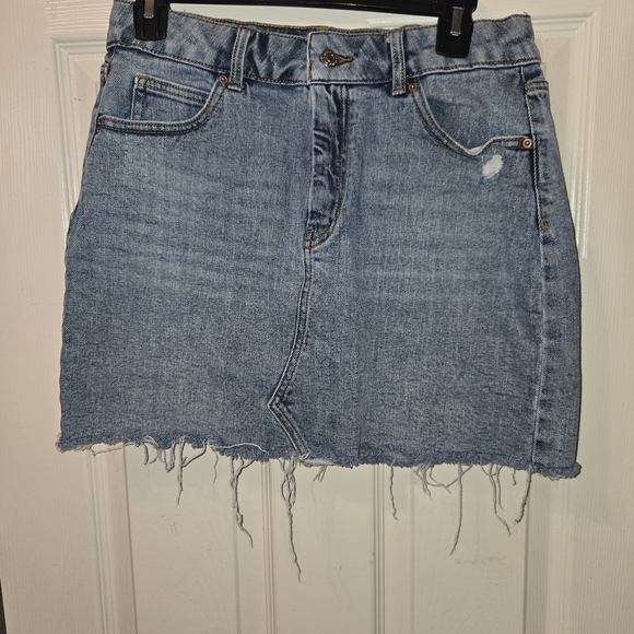 wild fable Dresses & Skirts - Wild Fable Denim Frayed Hem Mini Skirt